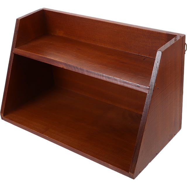 Tabletop Wooden Display Stand Double-layer Riser Storage Holder Multi-functional Wooden Storage Stand