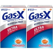 2 Pack - Gas-X Softgels Ultra Strength 50 Soft Gels Each
