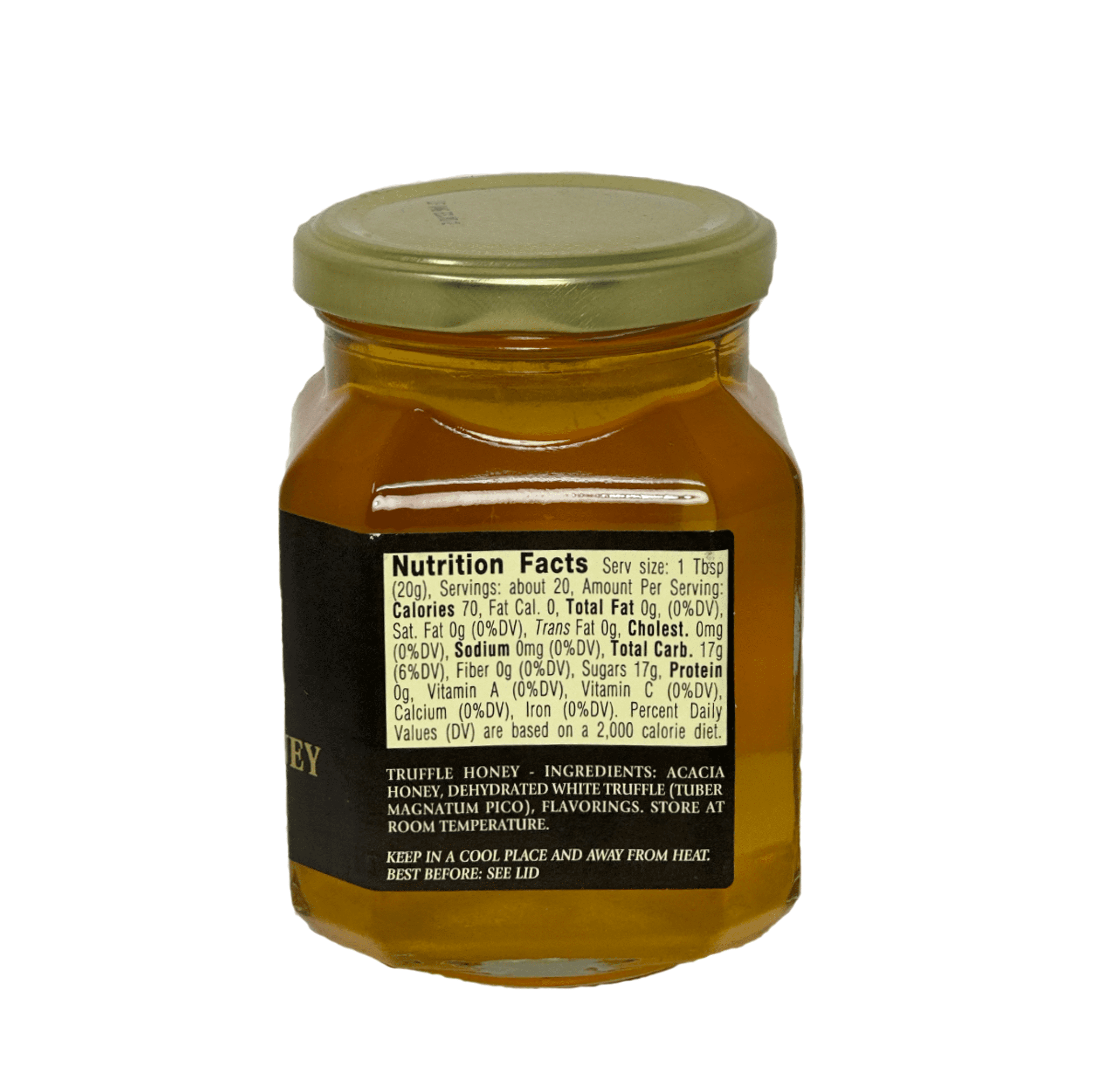 White Spring and Winter Truffle Honey - 4.58 oz (130g) Italian Truffle Mushroom and Wildflower Honey