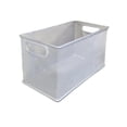 thumbnail image 4 of Caja organizadora para guardar CD con asas y cesta de malla metálica multifunción. Plata, 4 of 8