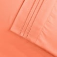 thumbnail image 2 of Blue Nile Mills Solid 3-Line Embroidery Wrinkle-Free Microfiber Sheet Set, Full Sheet, Coral, 2 of 2