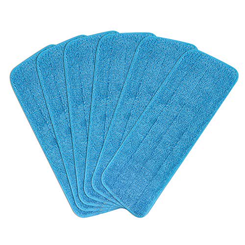 6pcs Microfiber Spray Mop Replacement Heads for Wet/Dry Mops Flat