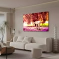 thumbnail image 3 of Un caballo blanco pasta en un suelo cubierto de flores violetas, póster de lienzo, decoración de dormitorio, paisaje deportivo, decoración de oficina, regalo, estilo marco, 20 x 30 cm, 3 of 8