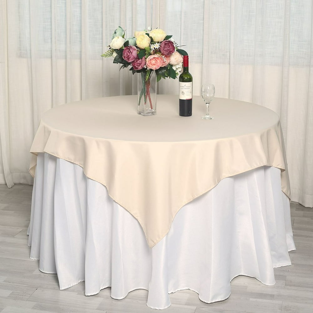 BalsaCircle 70" x 70" Square Polyester Tablecloth Table Covers for