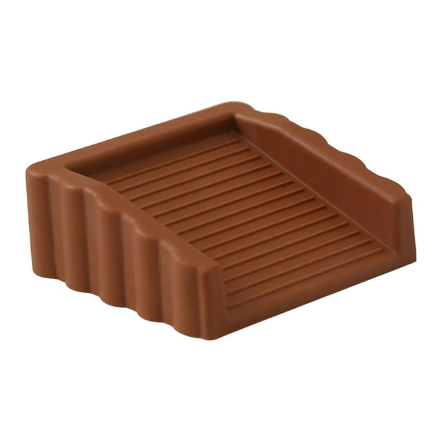 Tope de puerta, protector de suelo y pared para baldosas, suelos de madera y alfombras. 1 pieza marrón