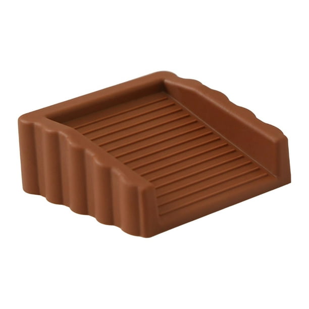 Tope de puerta, cuña para puerta, protector de pared, versátil para suelo, pared, alfombra, portátil 1 pieza marrón