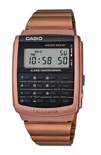 casio calculator watch rose gold