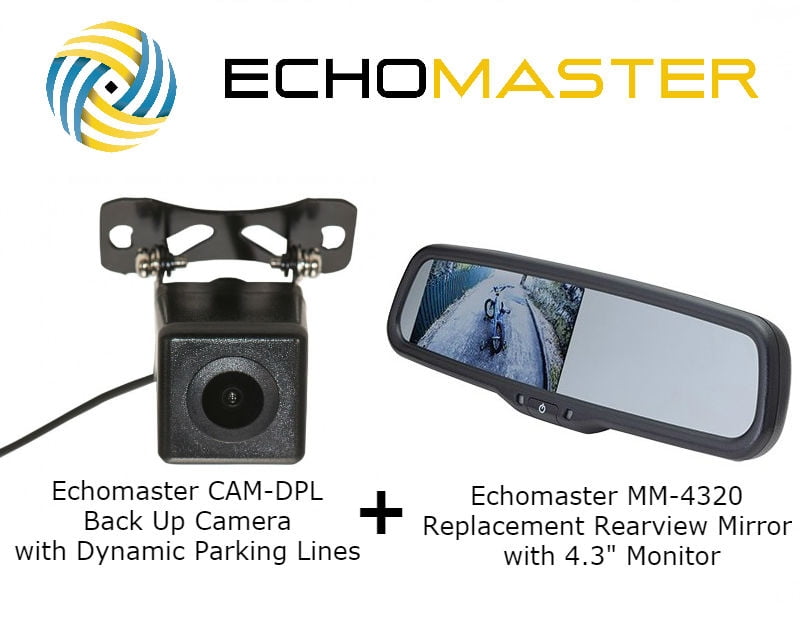 Echomaster MM4320 w/ CAMDPL Replacement Rearview Mirror with 4.3
