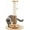 23"H, variant on Made4Pets Cat Scratching Post, 23" Tall Sisal Cat Scratcher Post with Self Groomer, 4-in-1 Interactive Trackball Toys with Hair Brush, Vertical Cat Climbing Tree with Dangling Plush Balls
