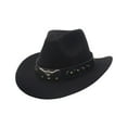 thumbnail image 5 of segolike Western Cowboy Hat Sun Hat Comfortable Women Men Cowgirl Hat Sun Protection for Fishing Holiday Costume Camping Black, 5 of 8