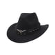 thumbnail image 5 of Sombrero de vaquero de ala ancha, clásico, cómodo, accesorio fotográfico, novedad, sombrero de verano para mujer. Negro, 5 of 9