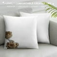 thumbnail image 3 of PHYHOO Brown and White Flowers Pillow Covers Packs  Vintage Brown Flowers Throw Pillowcase Linen Decorative Morden Floral Outdoor Cushion Cover for Patio Sofa Bedroom Indoor Outdoor Party, 3 of 5