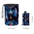 thumbnail image 5 of PhooArto Drawstring Cosmetic Bag, Barrel Shaped Portable Travel Makeup Bags, Color Dreamcatcher Pattern Large Capacity Waterproof Multifunctional Bucket Toiletry Bag, 5 of 6