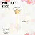 thumbnail image 2 of Uxcell Star Cupcake Toppers Glitter Star Cake Toppers Mini Cupcake Picks, Fit for Wedding Engagement Cake Decorations Gold, 2 of 7