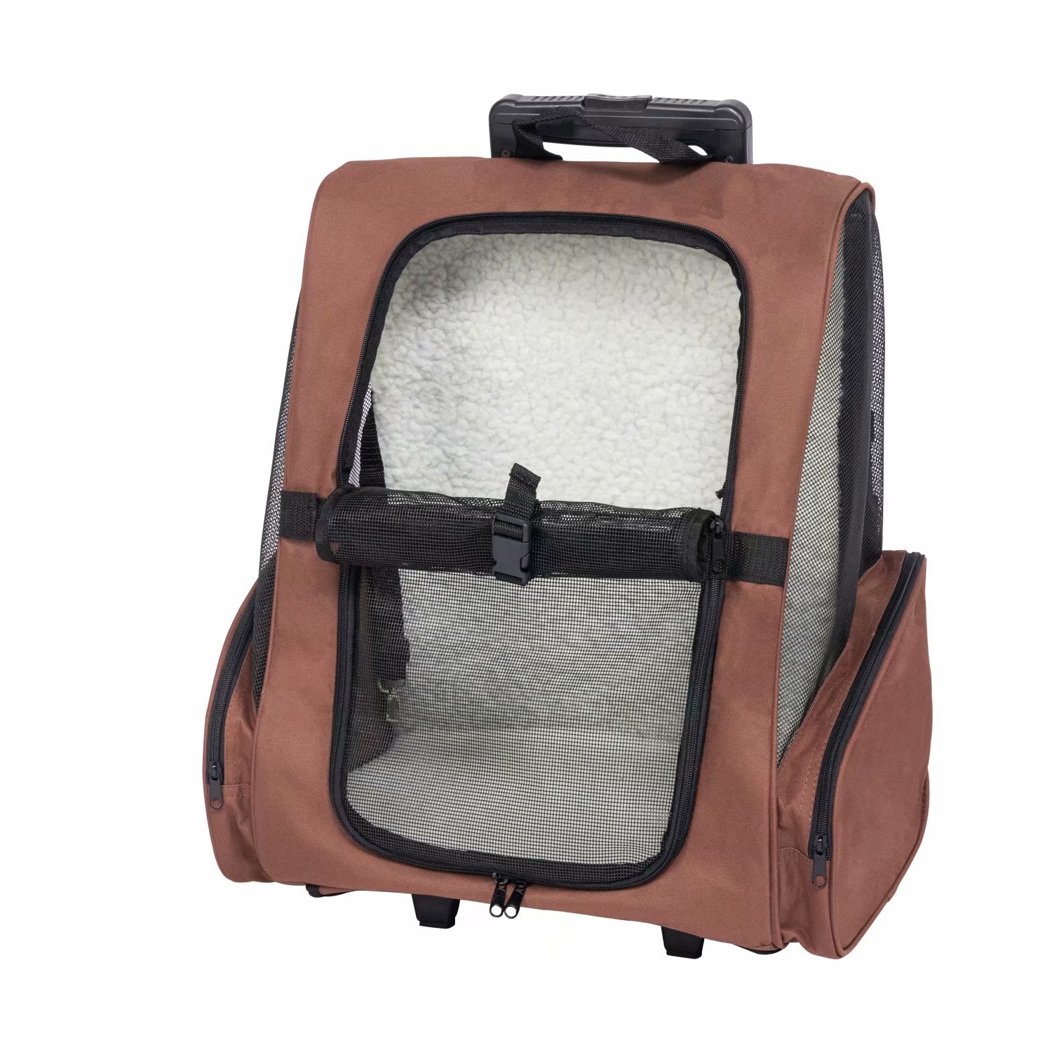 Kinbor Pet Rolling Travel Carrier Trolley Backpack for Dogs & Cats