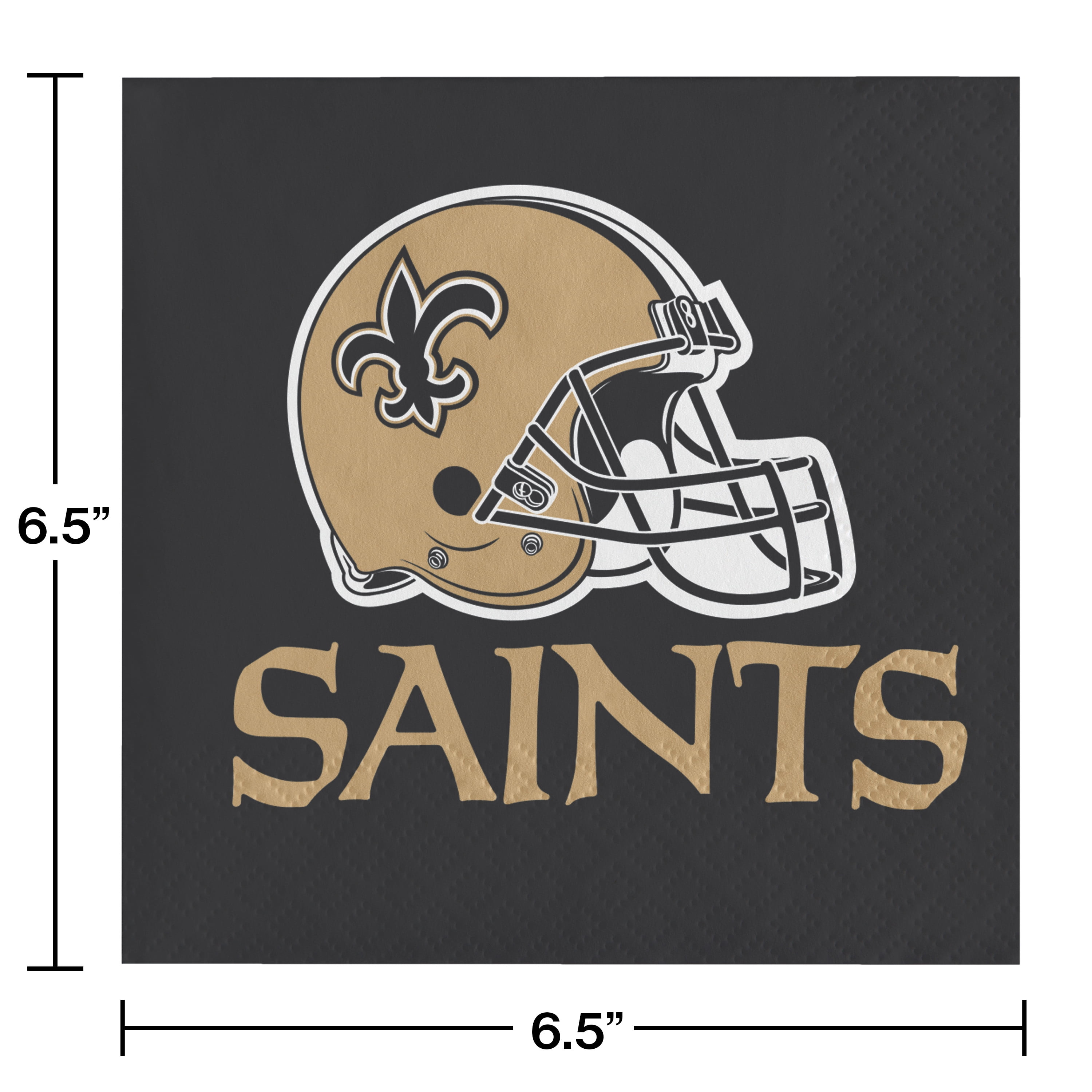 New Orleans Saints Paper Napkins 48 Count for 24 Guests