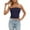 Navy, variant on Landzoo One Women's Tube Top Sleeveless Stretchy Camisole Removable Padding Strapless Shirt For Layering And Outerwear Soft Stylish Basic Tube Tops