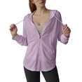 thumbnail image 2 of RKSTN Spring Jackets for Women Upf50+ Hooded Light Jackets for Women Long Sleeve Zip up Women's Coats with Pockets (Purple ,S), 2 of 5