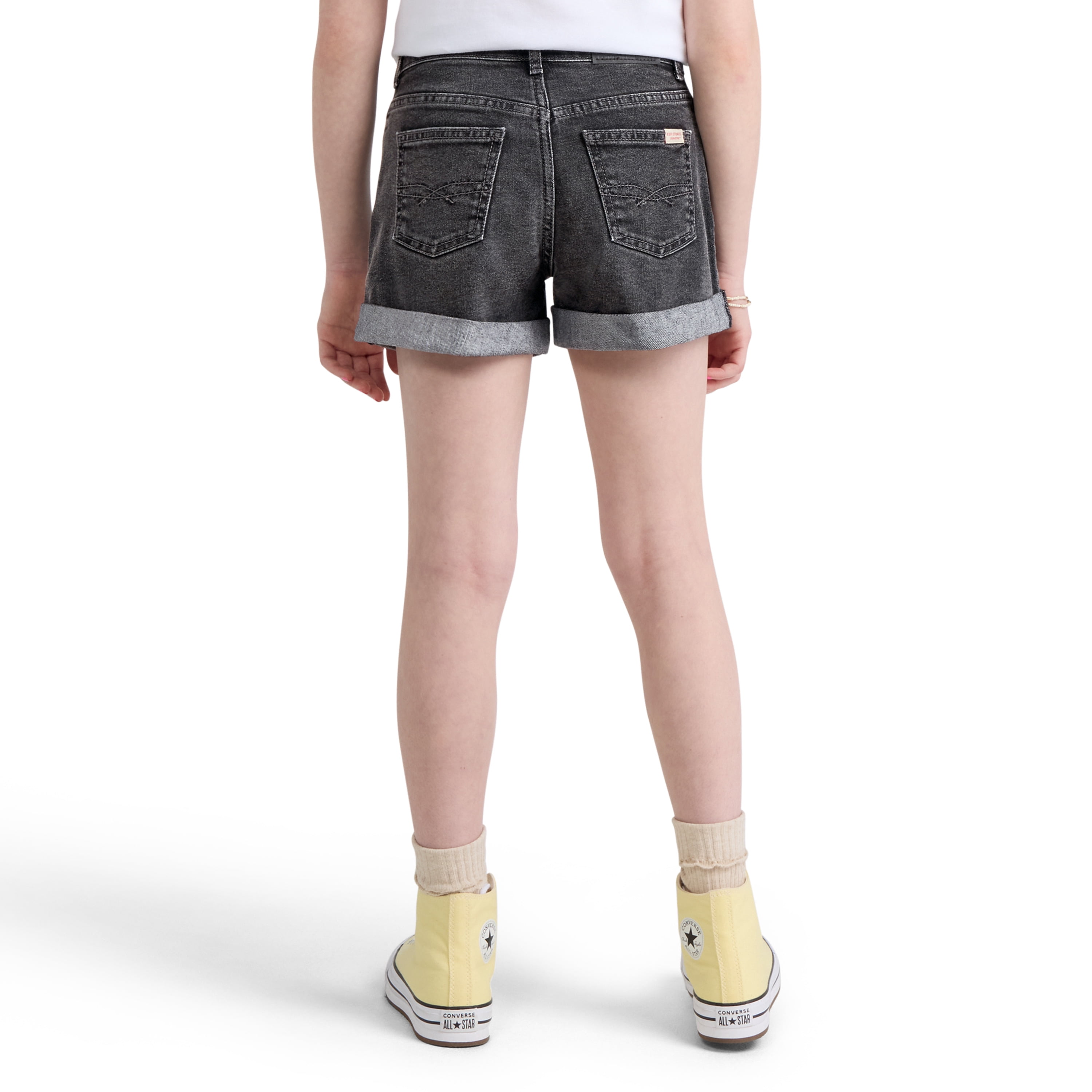 Levi Strauss Signature Girls High Rise Mom Denim Shorts, Sizes 5-18