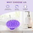 thumbnail image 6 of Silicone Scalp Massager Shampoo Brush, Scalp Brush for Hair Growth & Dandruff Removal, Hair Scrubber Scalp Stimulator Exfoliator Brush with Soft Bristles for Wet Dry Scalp Care (Black), 6 of 10
