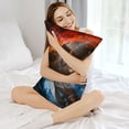 thumbnail image 3 of KLL Red And Blue Fire Dragon F Pattern Silk Pillowcase for Hair and Skin Standard Size 20"X 30" Soft Breathable Pillow Covers for Sleeping, 3 of 6