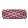 thumbnail image 1 of Checkered Computer Mouse Pad, Diagonal Checkered Pattern with Strips and Rhombus in Rose Tones, Rectangle Non-Slip Rubber Mousepad Large, 31" x 12" Gaming Size, Dried Rose White, by Ambesonne, 1 of 2