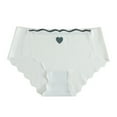 thumbnail image 6 of opolski Women Underpants Seamless Ice Silk Solid Color Soft Breathable Mid Waist Moisture-wicking Elastic Anti-septic Butt-lifted Lady Briefs Sports Panties, 6 of 8