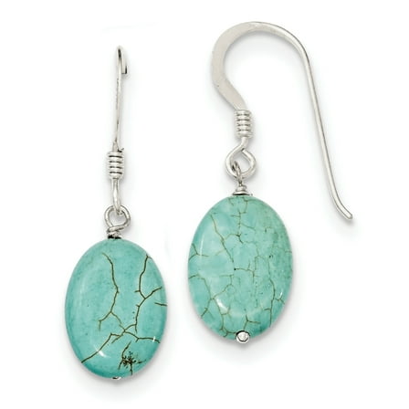 Primal Silver Sterling Silver Blue Reconstructed Magnesite Earrings