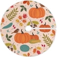 thumbnail image 1 of FMSHPON Thanksgiving Day Thanksgiving Pumpkin Xmas Christmas Tree Skirt Stand Mat for Holiday Party Decoration Indoor Outdoor 48 inches, 1 of 6