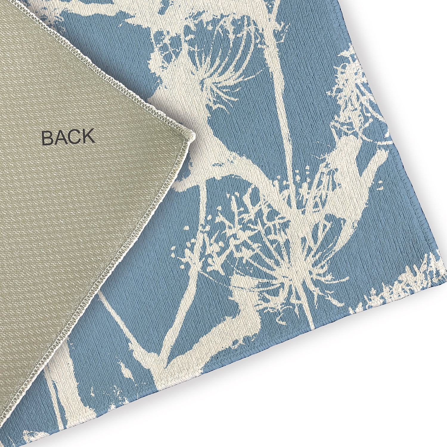 4' x 6' Simply Daisy Windy Blossom Modern & Contemporary Chenille Area Rug, Blue