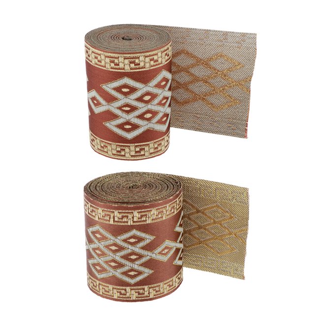 5 Meters/ 5.5 Yds Jacquard Ribbon Embroidered Jacquard Ribbon Trim Wide Woven Border Ribbon Sew Embroidered 8cm