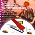 thumbnail image 3 of Pick-a-Palooza DIY Guitar Pick Punch - The Premium Guitar Pick Maker and a Leather Key Chain Pick Holder - Gift Pack - R, 3 of 7