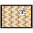 thumbnail image 2 of PinPix 21x15 Custom Cork Bulletin Board Multi Color Waves Poster Board Has a Fabric Style Canvas Finish, Framed in Multi Color Waves, by ArtToFrames (PinPix-565), 2 of 6