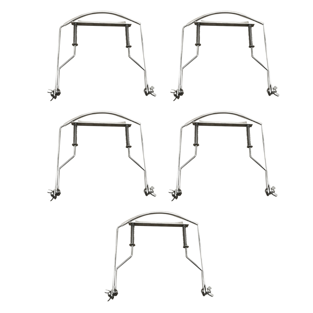 5X Support de Cou Harmonica 10 Trous Blues Harp Bouche Support d'Orgue Support Harmonique -Argent