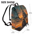 thumbnail image 2 of Easygdp Sunset Prairie Meditating Horse Mochila de Cuero para Mujeres, Bolso de Hombro, Bolsos de Mano de Moda para Trabajo y Viajes, 2 of 4
