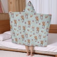 thumbnail image 5 of Lightblue Highland Cow Flower Bucket Pattern Hooded Bath Towel，50"x30" for Ages 3 To 12 Kids, Quick Dry Lightweight Soft Microfiber Hood Beach Towel Cover Up for Kids, 5 of 7