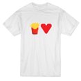 thumbnail image 1 of Pixel Frites Amour Graphique T-shirt Blanc pour Hommes, 1 of 1