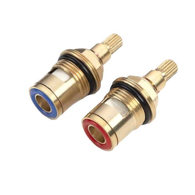Jinsinto High Quality: The ceramic faucet head is made of high quality solid brass and ceramic, strong and durable. Works great for long term use Dimensions: length: 53mm, outer diameter: 7.6mm, inner diameter: 4mm. 20 teeth on the top of the valveEasy to use: close or open the faucet clockwise and counterclockwiseWidely used: universal size, suitable for 75% of faucets. Available for single or double hot and cold water taps. Ideal for bathroom, kitchen
