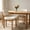 Beige, variant on Set of 2 Modern Fabric Upholstered Dining Chairs, Farmhouse Kitchen Chairs with Wood Legs