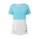 thumbnail image 5 of Fiudx Ofertas Flash Artículos En Oferta Blusa de Manga Corta con Cuello Redondo y Estampado a La Moda para Mujer, 5 of 5