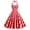#2 Red, variant on Women Vintage Polka Dot Plaid 1950s Rockabilly Halter Audrey Dress Retro A Line Knee Length Dress Evening Cocktail Swing Dress