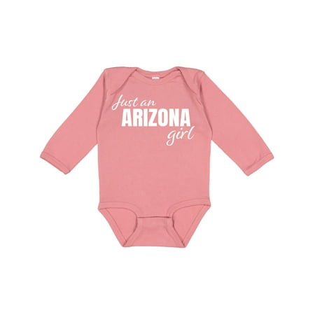

Inktastic Just an Arizona Girl Born and Raised Gift Baby Girl Long Sleeve Bodysuit