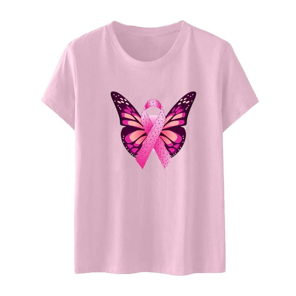 jsaierl Breast Cancer Custom Shirt Pink Breast Cancer Awareness Personalized Gift, Breast Care Awareness Tshirts, Cancer Shirts for Girls and Women, Gifts for Women with Cancer