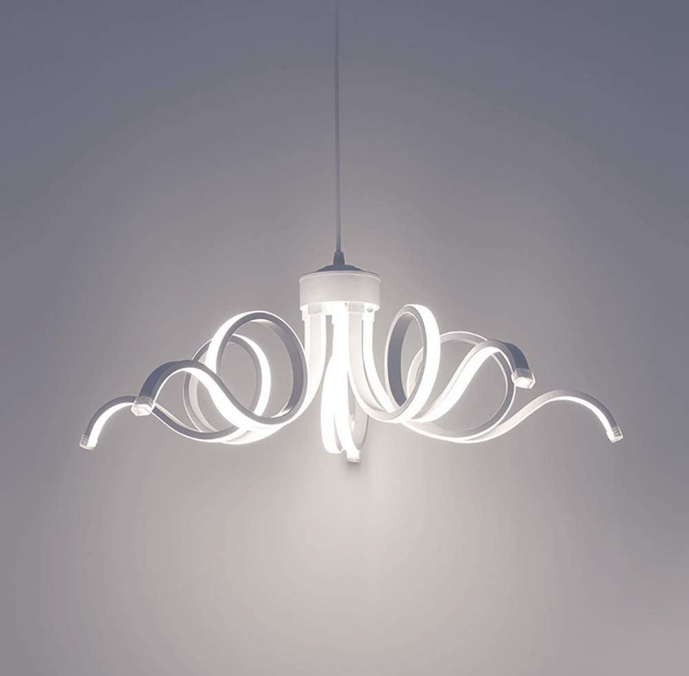 Modern Chandelier,Acrylic LED Pendant Light,Wave Shape Ceiling Lamp Chandelier 