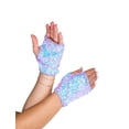 thumbnail image 4 of Open Finger Sequin Gloves Hot Pink , One Size, 4 of 4