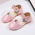 thumbnail image 3 of B91xZ Chaussures de Robe pour Filles Mode Ballerines avec Nœud, Rose 11, 3 of 5