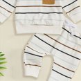 thumbnail image 4 of Gerichy Toddler Baby Boy Clothes Striped Outfits Fashion Fall Winter Sweatshirt Sweat Pant 6 12 18 24 Months 2T 3T Kids Tops Shirt Sets, 4 of 4