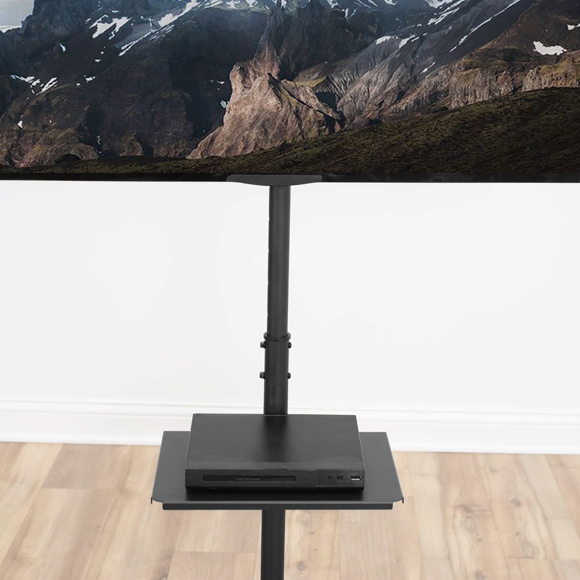 VIVO TV Display 13" to 50" Height Adjustable Floor Stand with Storage Shelf
