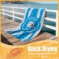 thumbnail image 3 of Detroit football fan ultra-thin, lightweight microfiber beach towel, themed design, sand-proof, extra-large size, quick-drying and absorbent, unisex 71x31in, 3 of 5