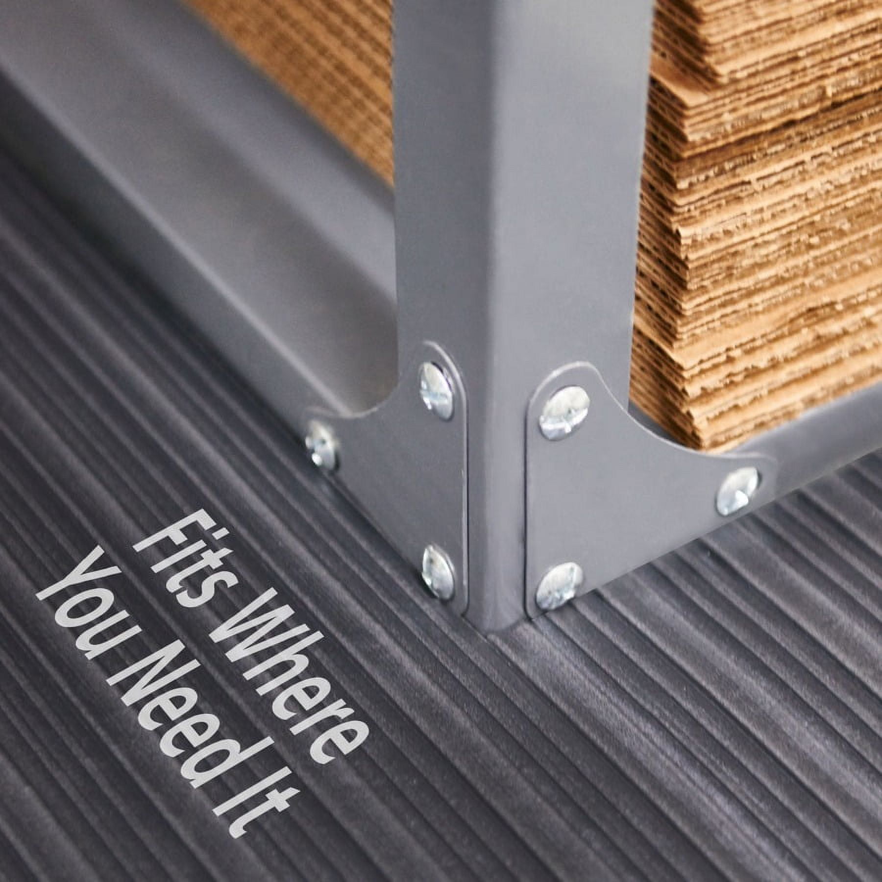 Genuine Joe Air Step Anti-fatigue Mat - Warehouse - 12 Ft Length X 36" Width X 0.38" Thickness - Vinyl, Vinyl Foam - Black